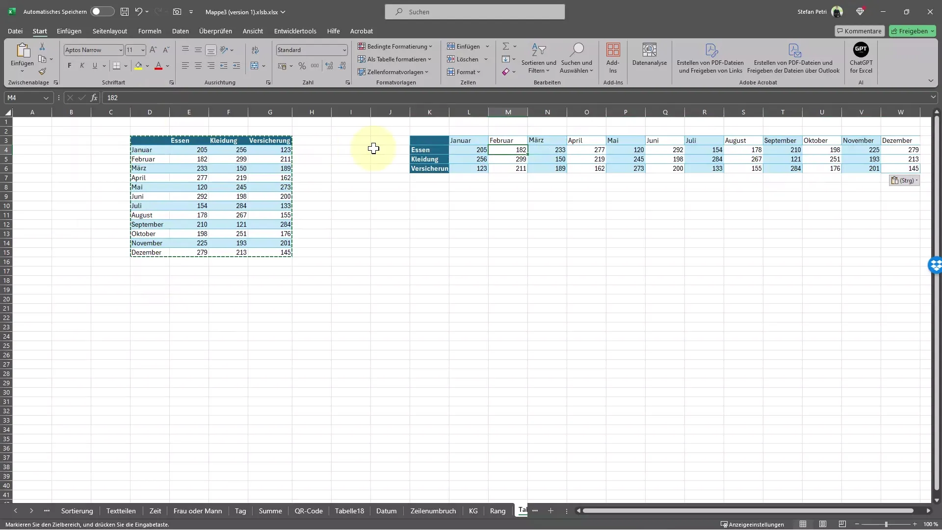 Satırları ve sütunları Excel'de hızlı bir şekilde değiştirin