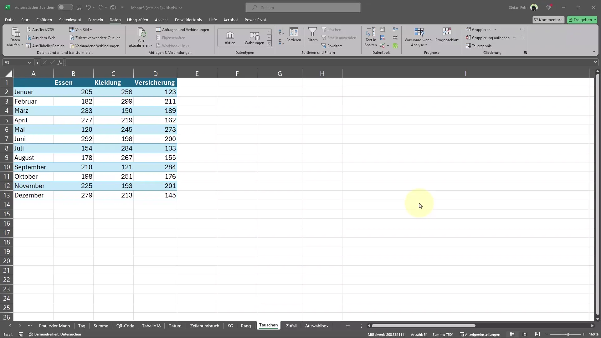 Excel'de tabloların hızlı bir şekilde taşınması ve kopyalanması