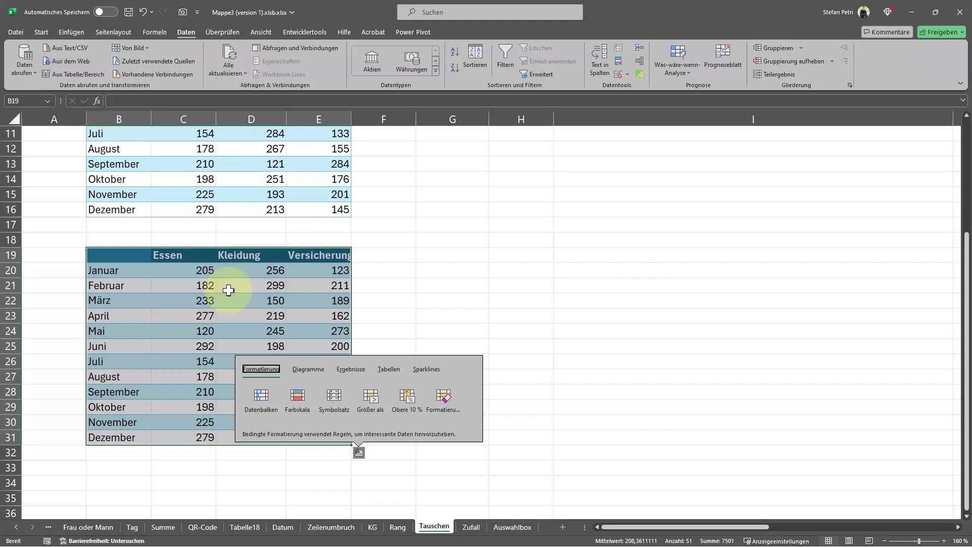 Excel'de tabloların hızlı bir şekilde taşınması ve kopyalanması