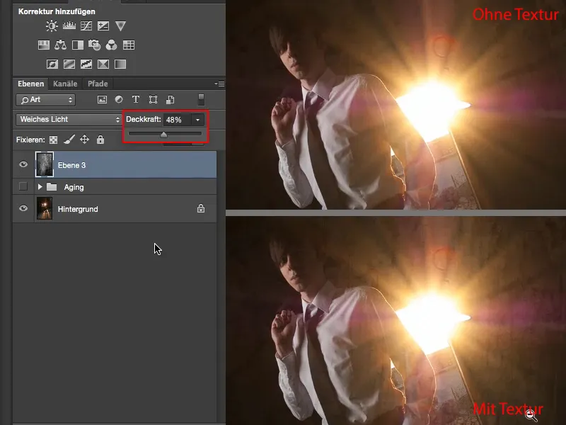 Ulkonäkö ja tyylit Photoshopilla - Ikääntyminen: Kuva vanhenee