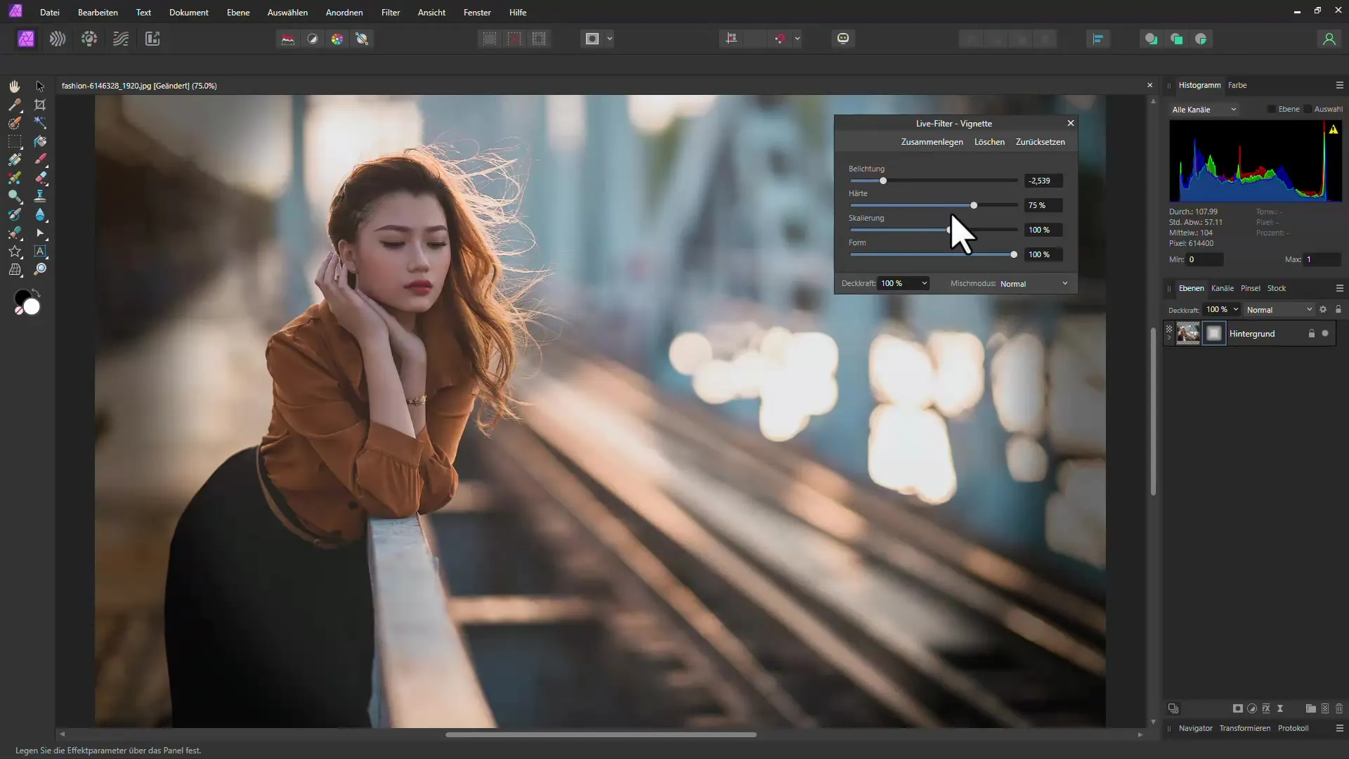 Affinity Photo: Menambahkan efek vignette dengan cerdas - panduan langkah demi langkah Menambahkan Vignette secara cerdas di Affinity Photo - Panduan Langkah Demi Langkah