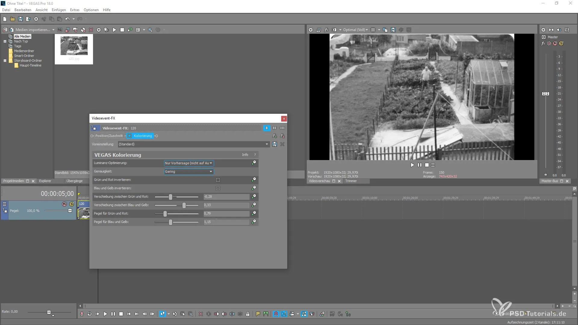 Coloring black and white images with MAGIX VEGAS Pro 18 Coloring black and white images with MAGIX VEGAS Pro 18