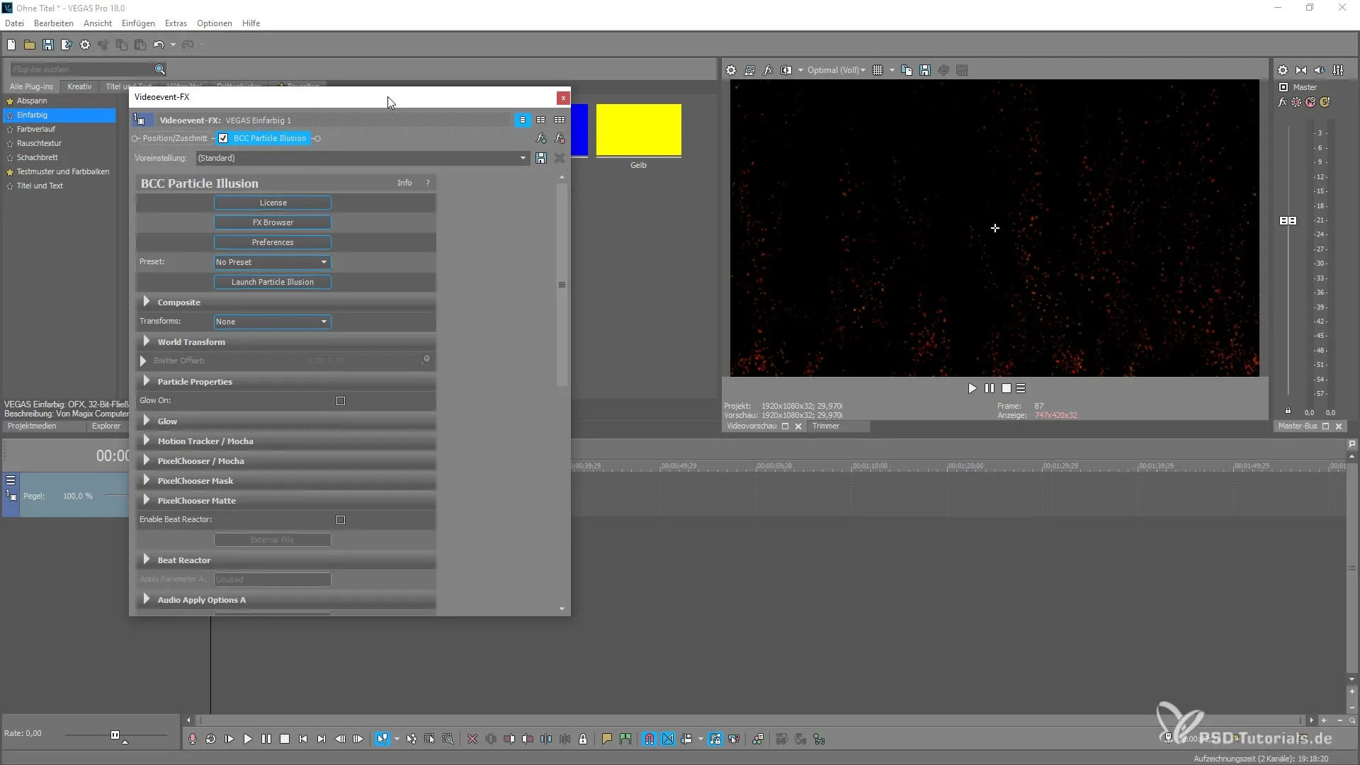 Effets créatifs avec Boris Continuum dans VEGAS Pro 18 Effets créatifs avec Boris Continuum dans VEGAS Pro 18