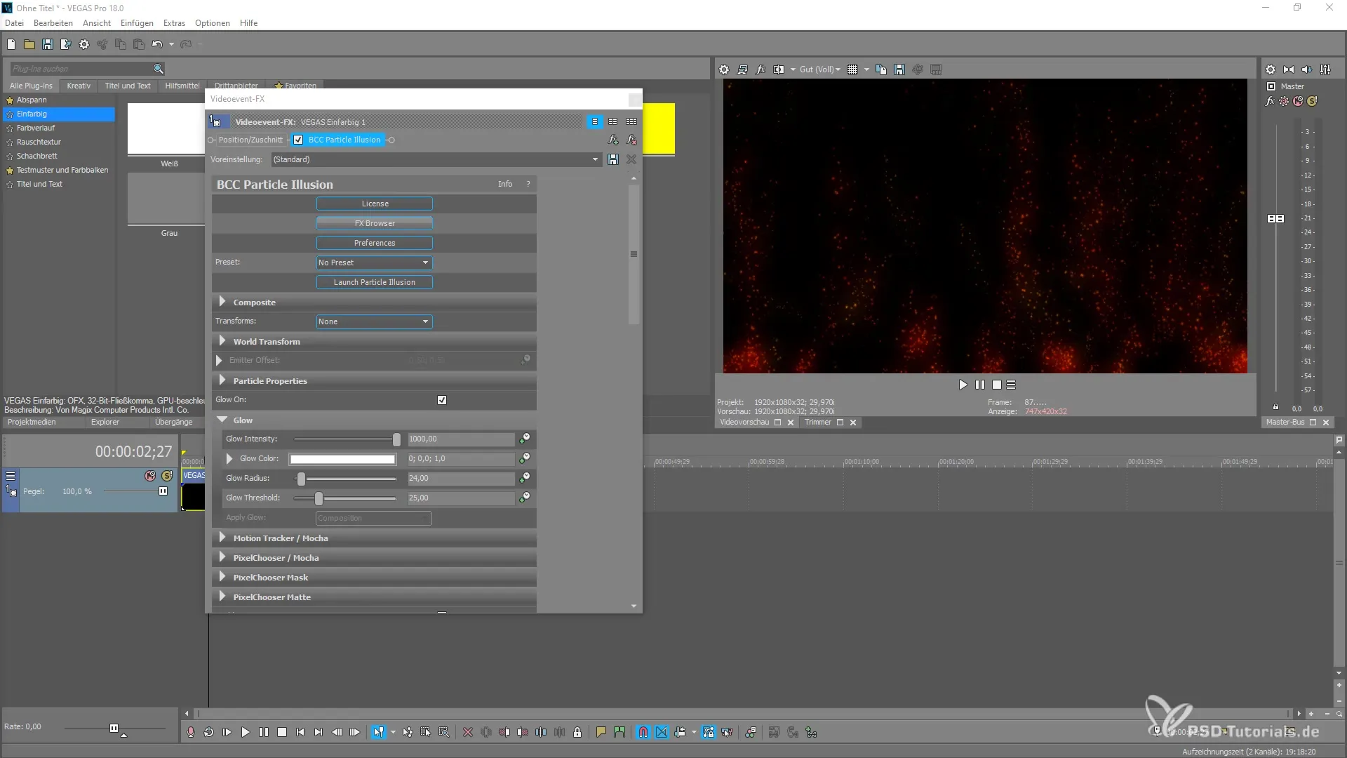 Effets créatifs avec Boris Continuum dans VEGAS Pro 18 Effets créatifs avec Boris Continuum dans VEGAS Pro 18