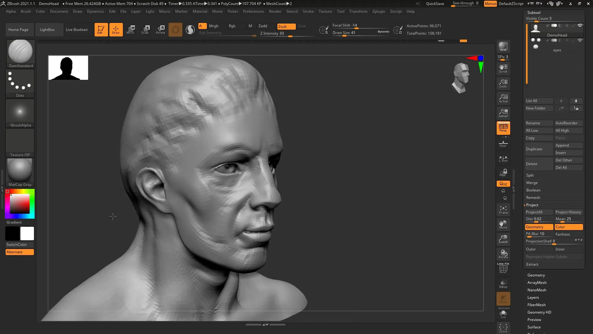 ZBrush 2020 – Guide for History Recall & Projection