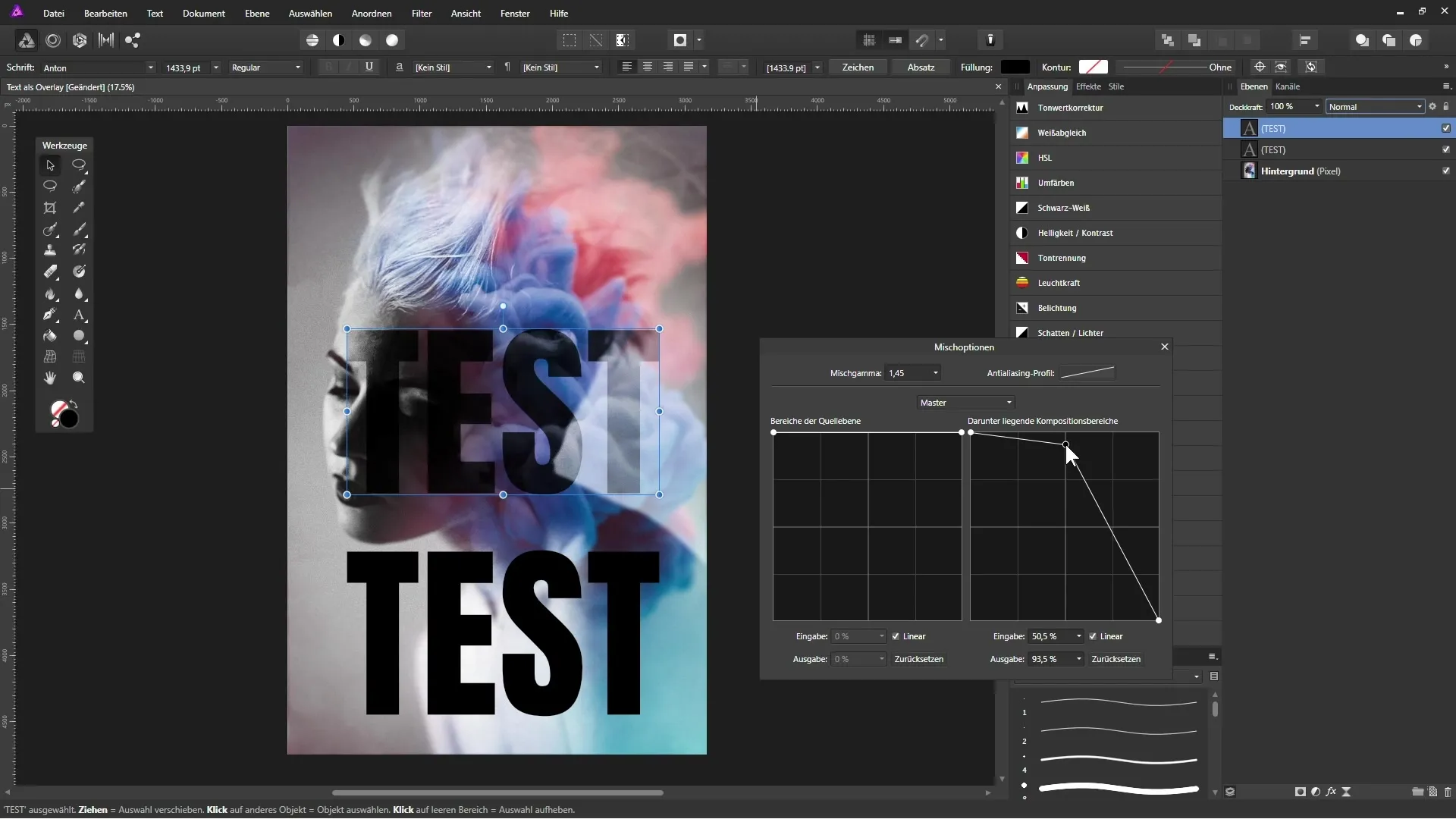 Креативные текстовые наложения в Affinity Photo – руководство Креативные текстовые наложения в Affinity Photo – руководство