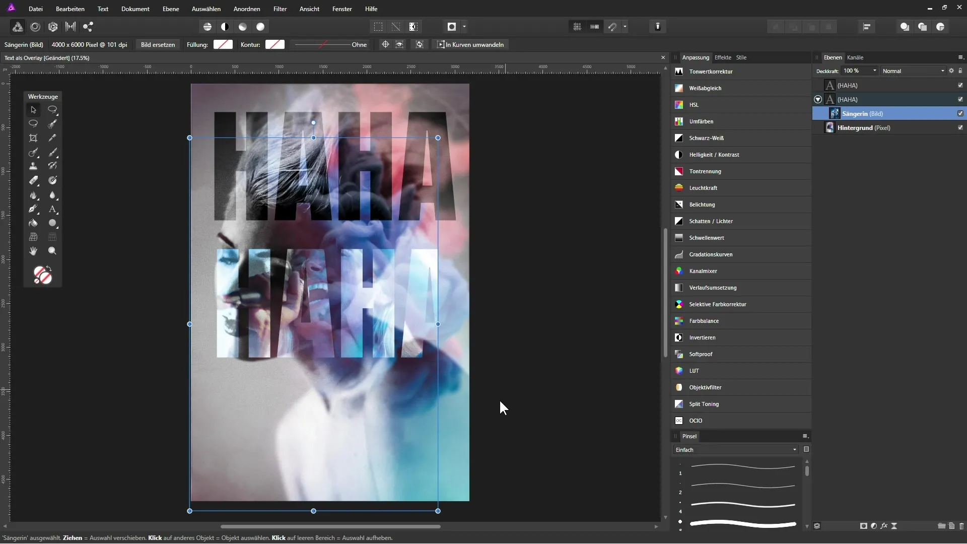 Kreative Text-Overlays in Affinity Photo – Anleitung