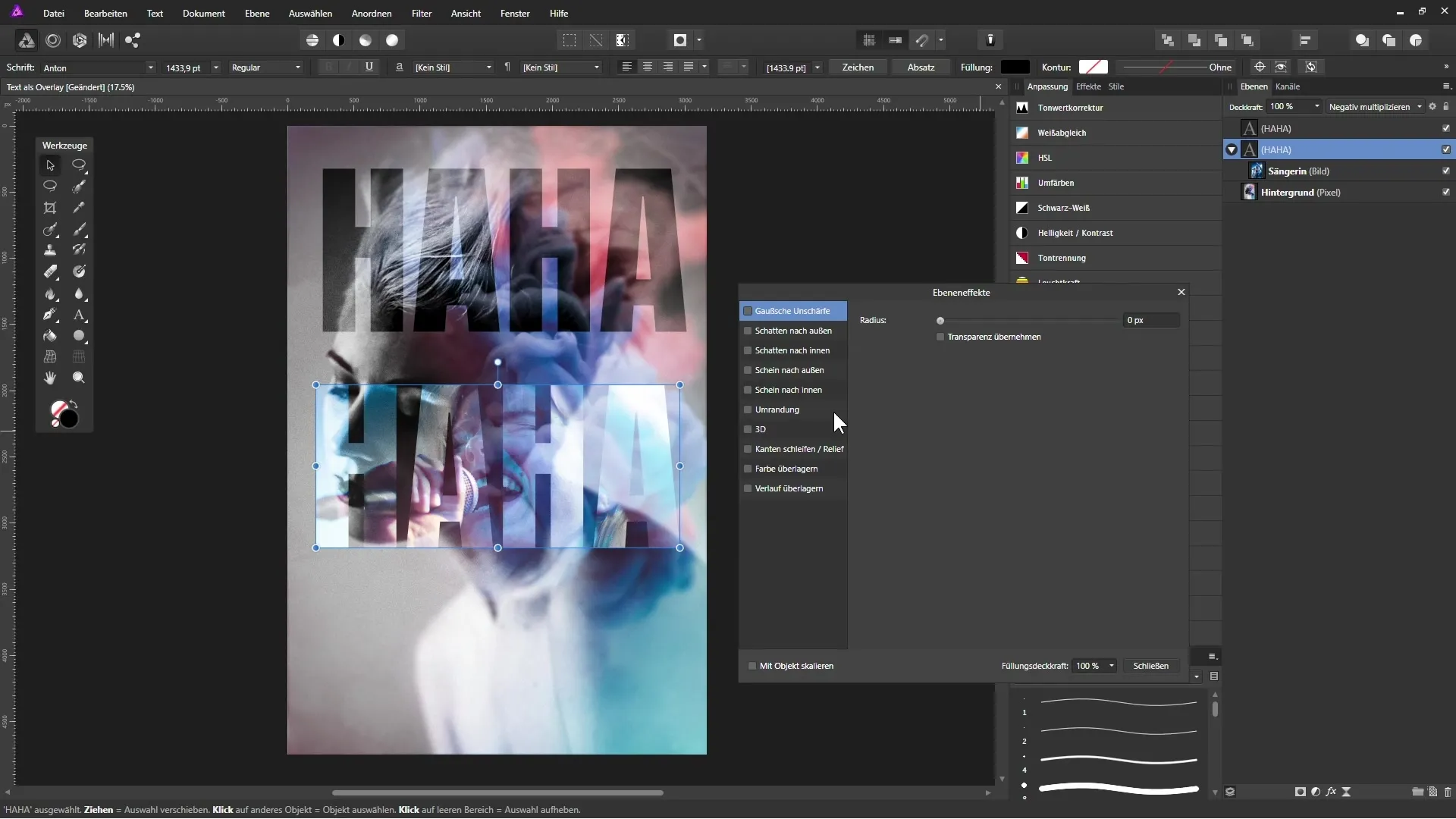 Kreative Text-Overlays in Affinity Photo – Anleitung