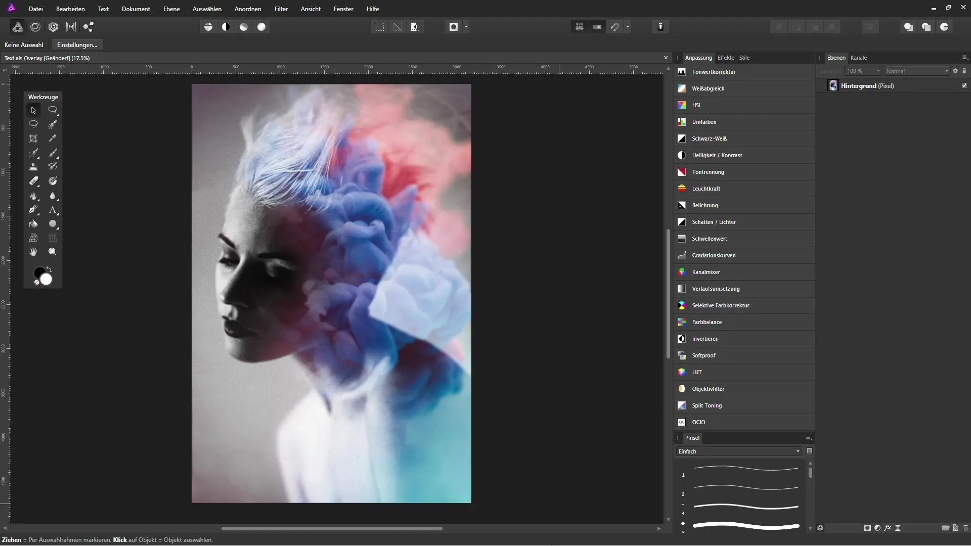 Kreative Text-Overlays in Affinity Photo – Anleitung