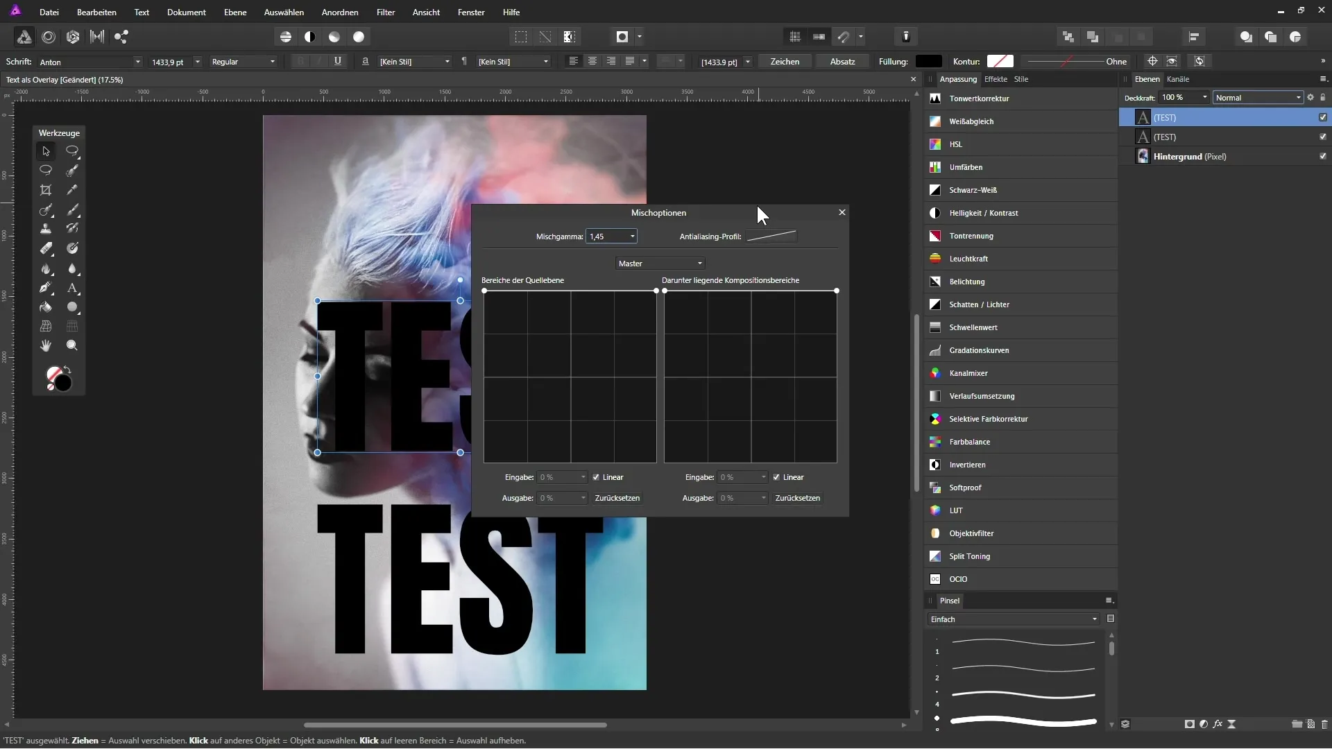 Kreative Text-Overlays in Affinity Photo – Anleitung