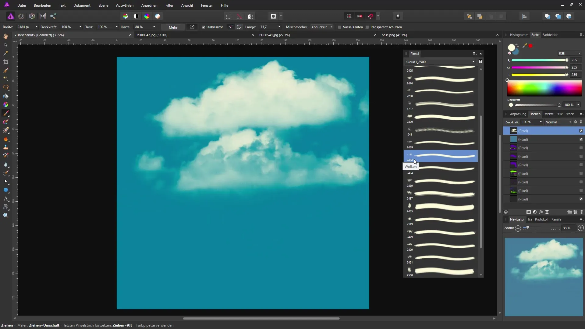 Effektiv Pinsel in Affinity Photo importieren Effektiv Pinsel in Affinity Photo importieren