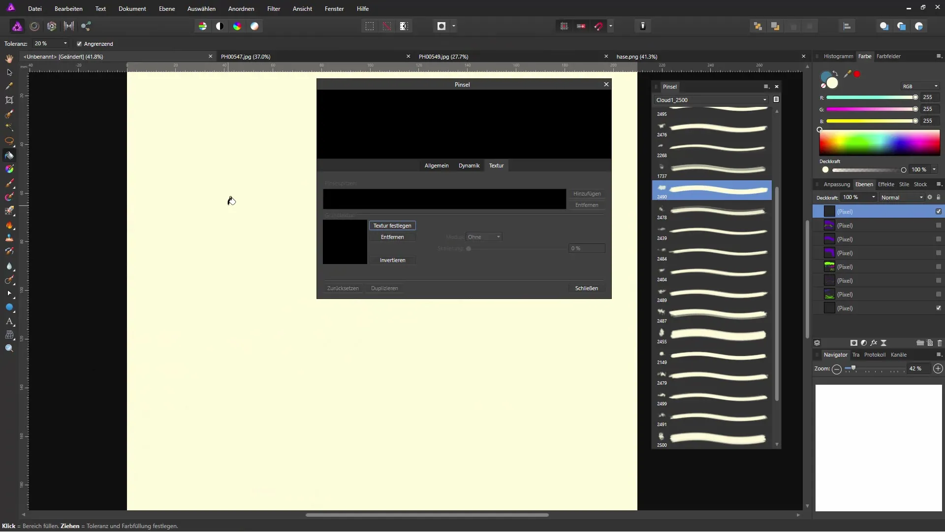 Effektiv Pinsel in Affinity Photo importieren Effektiv Pinsel in Affinity Photo importieren