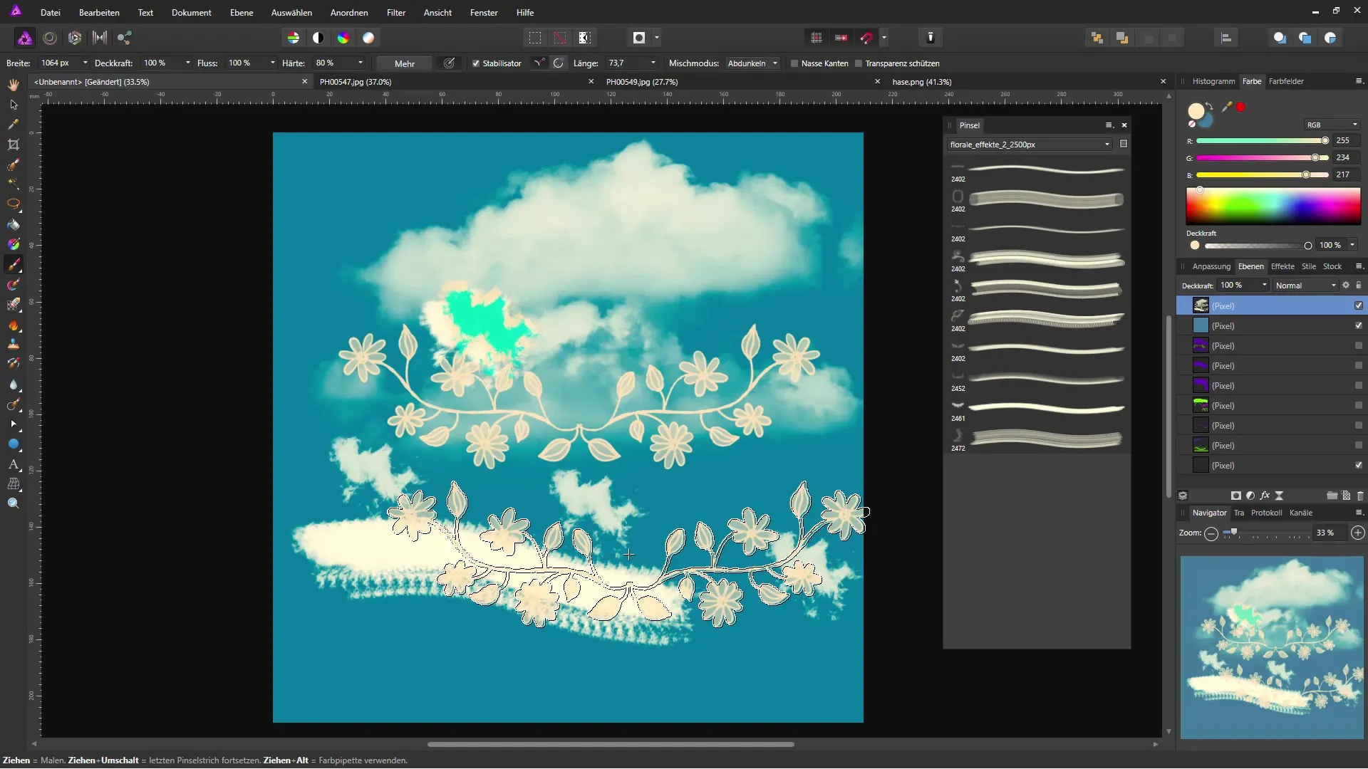 Effektiv Pinsel in Affinity Photo importieren Effektiv Pinsel in Affinity Photo importieren