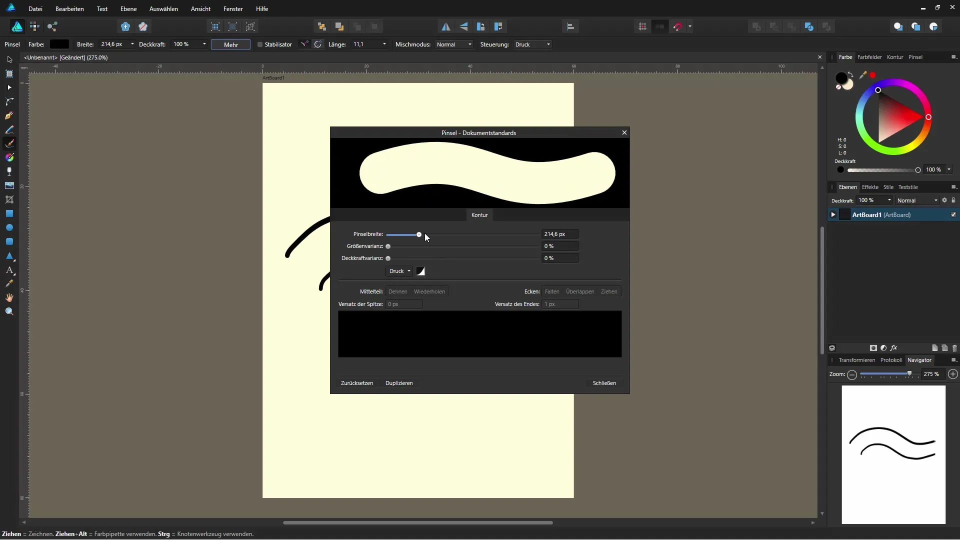 Эффективное использование векторных кистей в Affinity Designer Эффективное использование векторных кистей в Affinity Designer