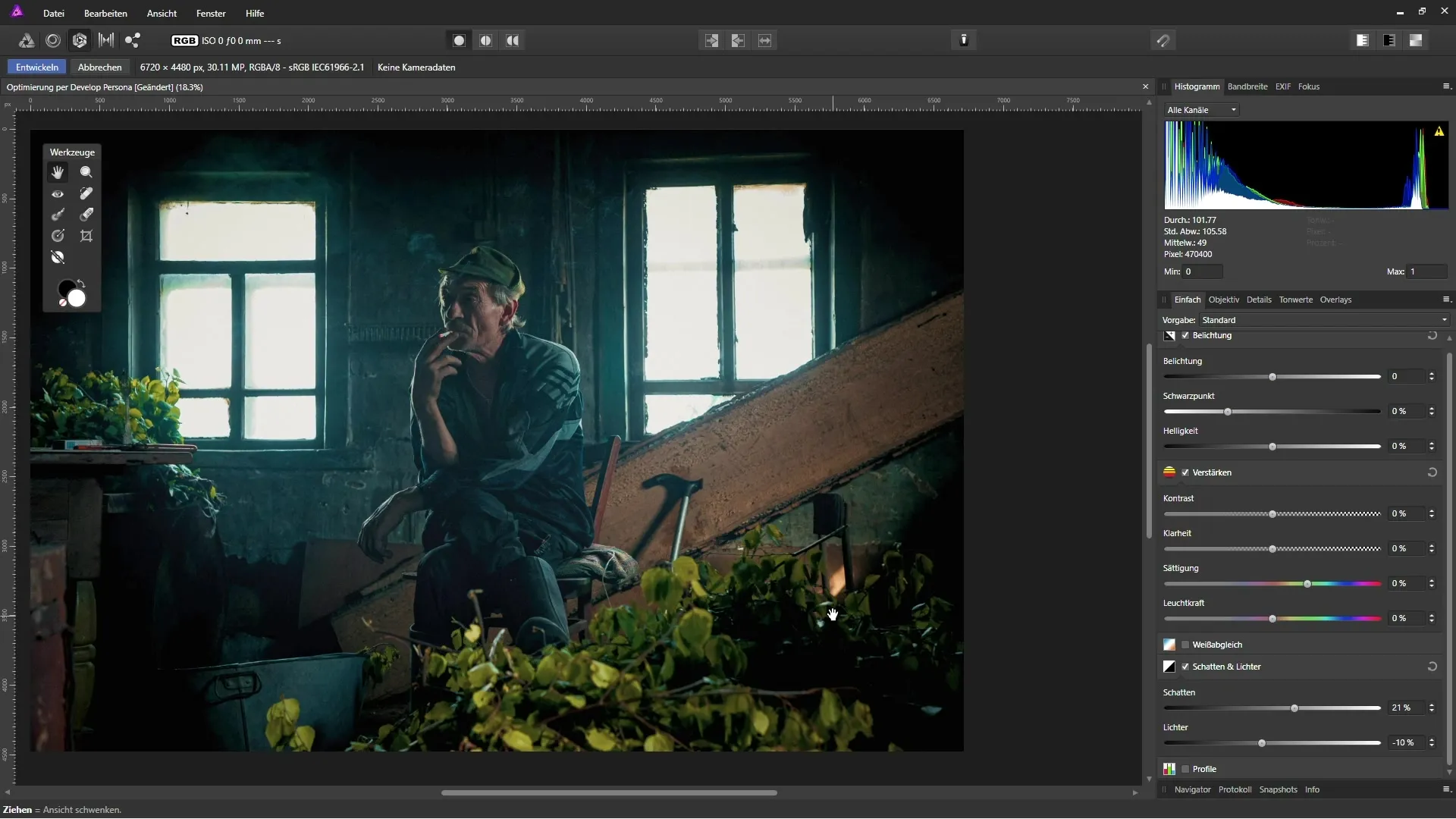 Optimisation des photos dans Affinity Photo via Develop Persona Optimisation des photos dans Affinity Photo via le mode Développement
