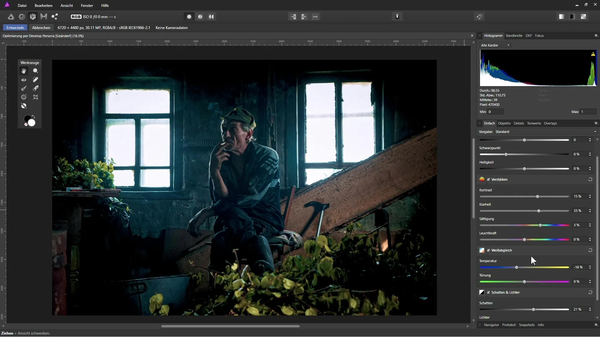 Optimisation des photos dans Affinity Photo par le biais de la persona Développer Optimisation des photos dans Affinity Photo via le mode Développement