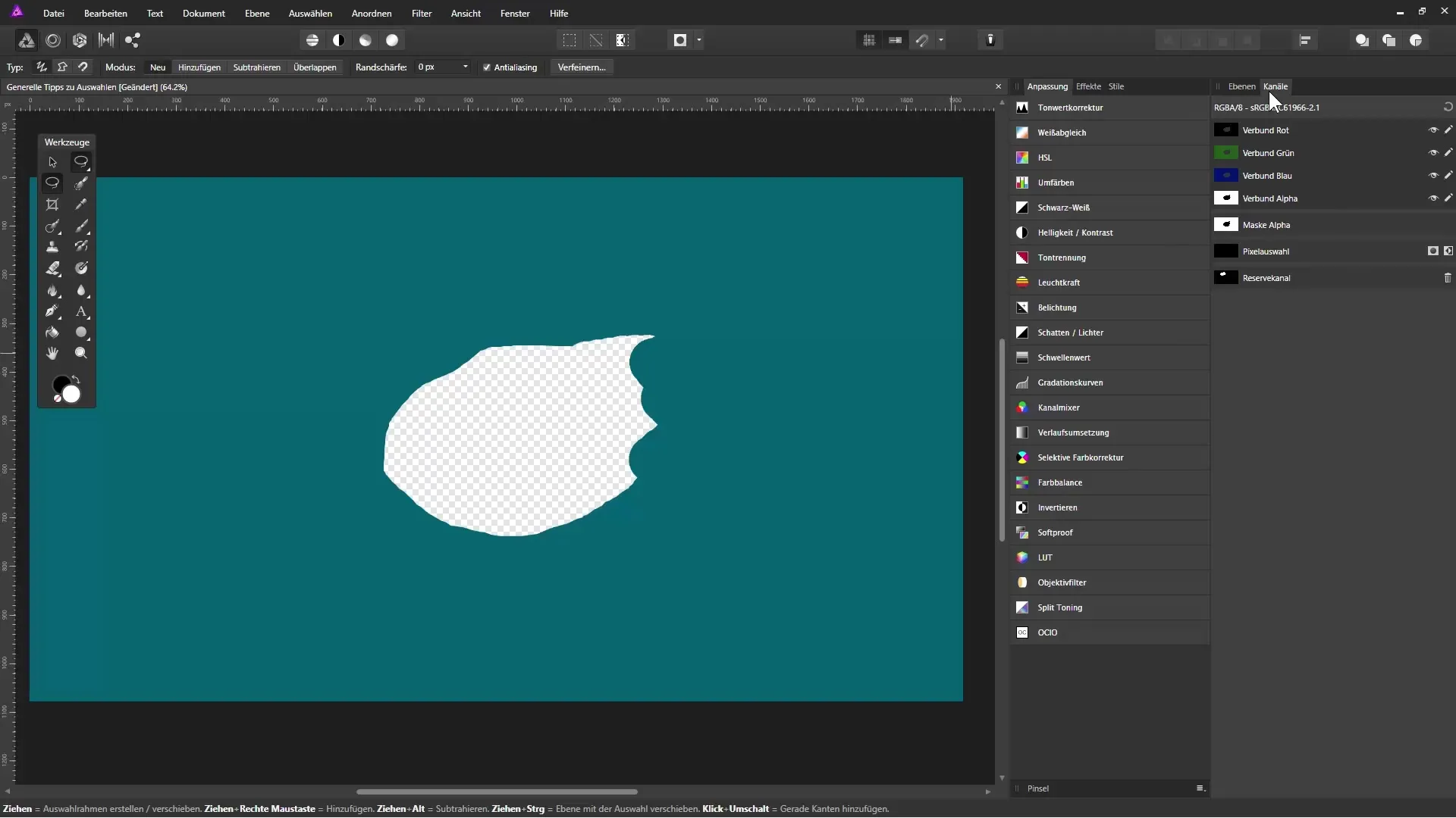 Perfekte Auswahlen und Freistellungen mit Affinity Photo