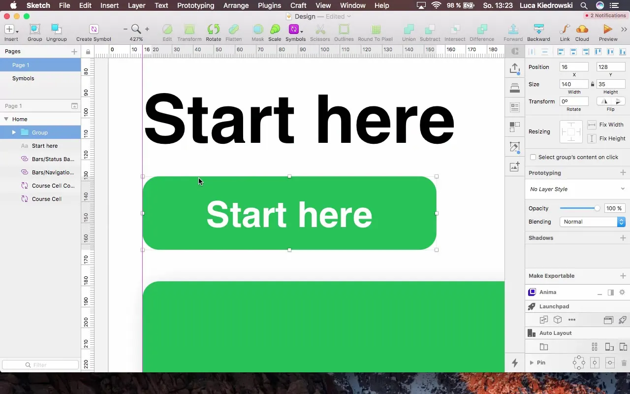 Utiliser efficacement les groupes et les styles de texte dans Sketch