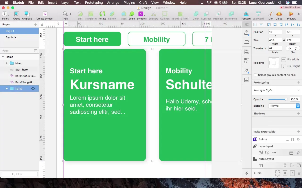 Utiliser efficacement les groupes et les styles de texte dans Sketch