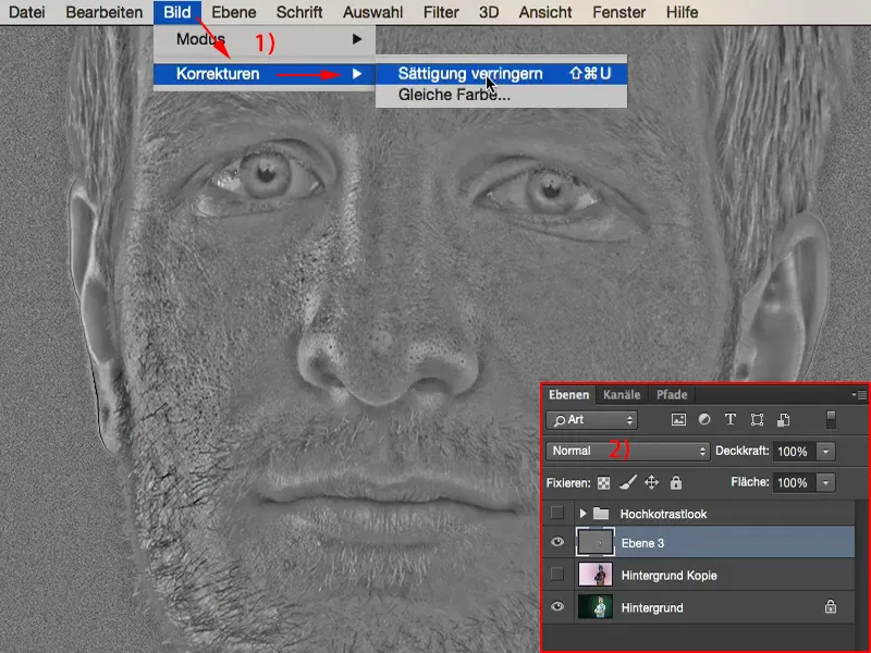 Išvaizda ir stiliai su „Photoshop“ - aukštas kontrastas.