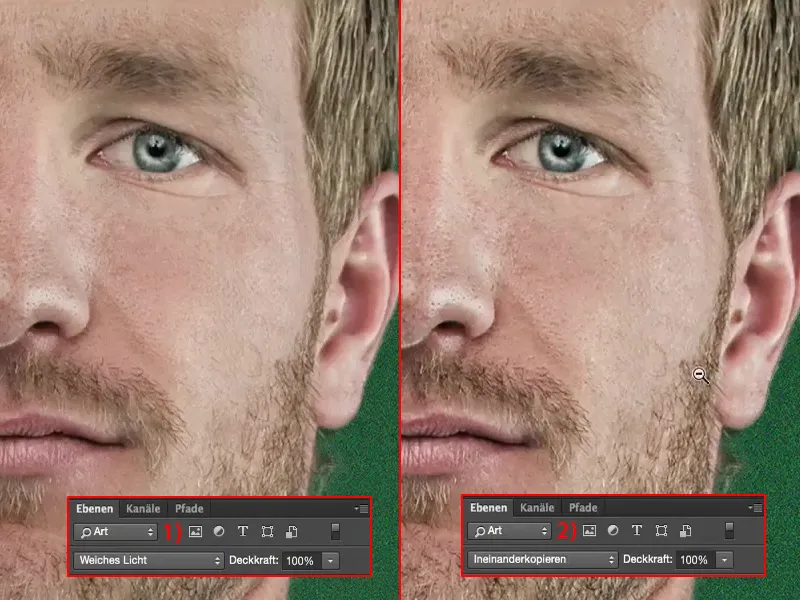 Väljanägemine ja stiilid Photoshopis - kõrge kontrastsusega välimus