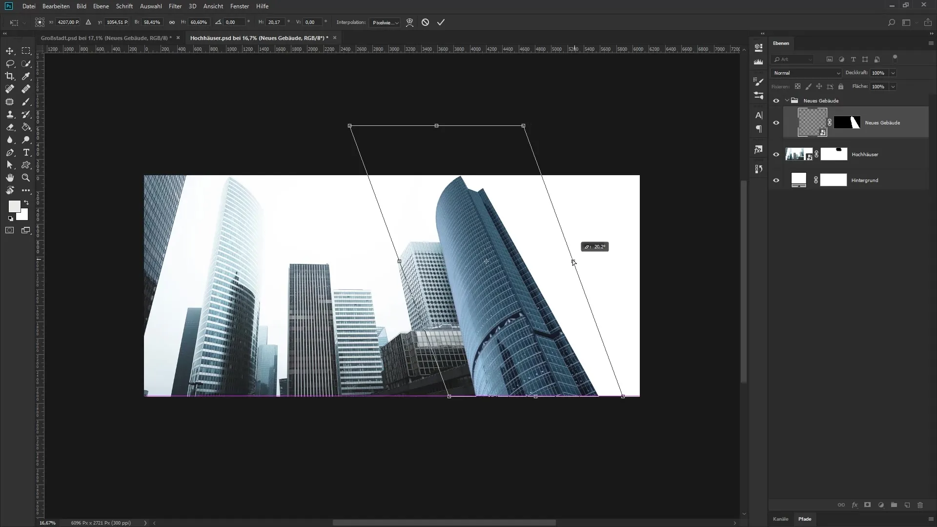 Hochhäuser in Photoshop gekonnt zu einem Composing hinzufügen Hochhäuser in Photoshop gekonnt zu einem Composing hinzufügen