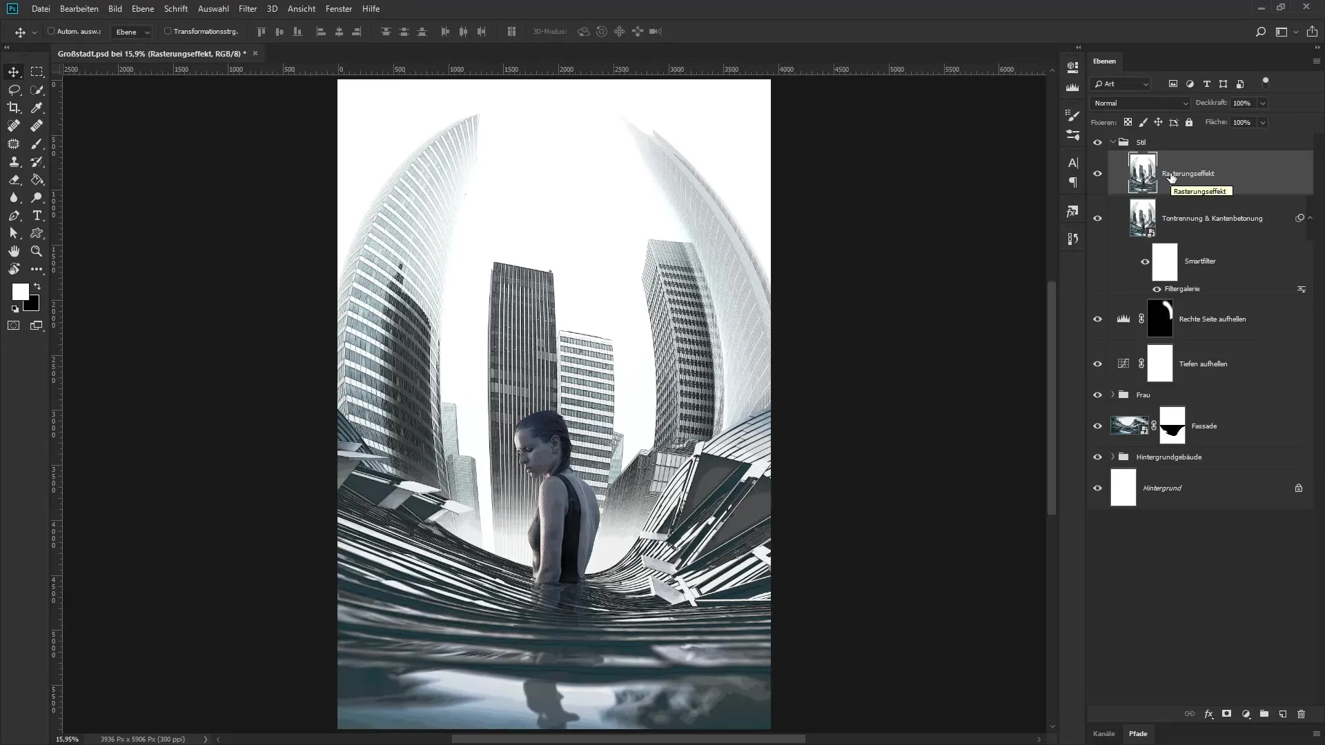 Urbaner Look in Photoshop: Artwork „Die Großstadt“ entfalten Urbaner Look in Photoshop: Artwork „Die Großstadt“ entfalten