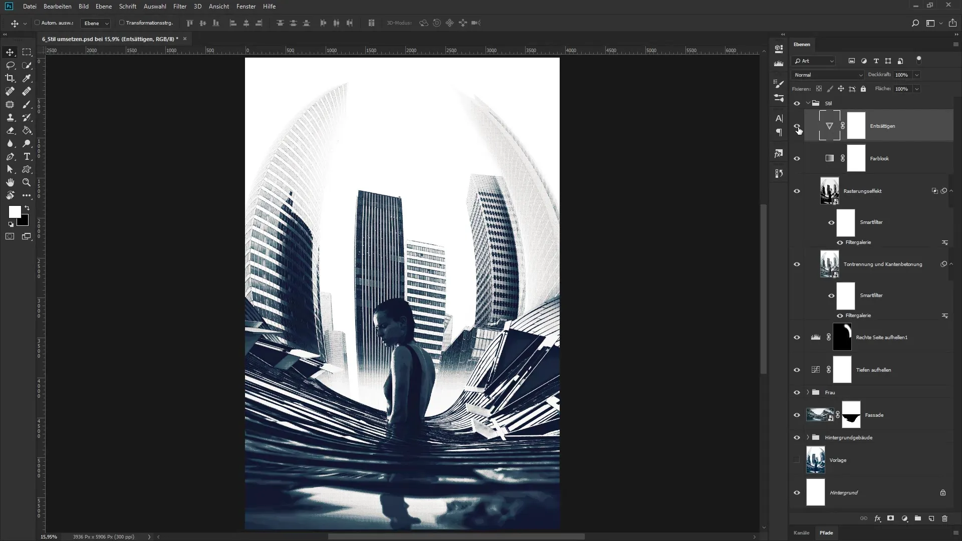 Urbaner Look in Photoshop: Artwork „Die Großstadt“ entfalten Urbaner Look in Photoshop: Artwork „Die Großstadt“ entfalten
