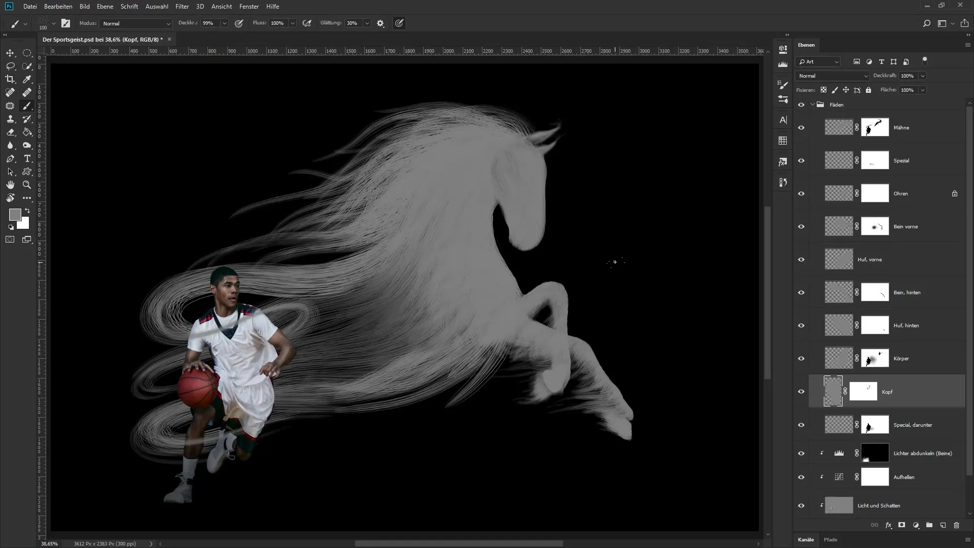 Licht und Schatten in Photoshop: Perfekte Fäden gestalten Licht und Schatten in Photoshop: Perfekte Fäden gestalten