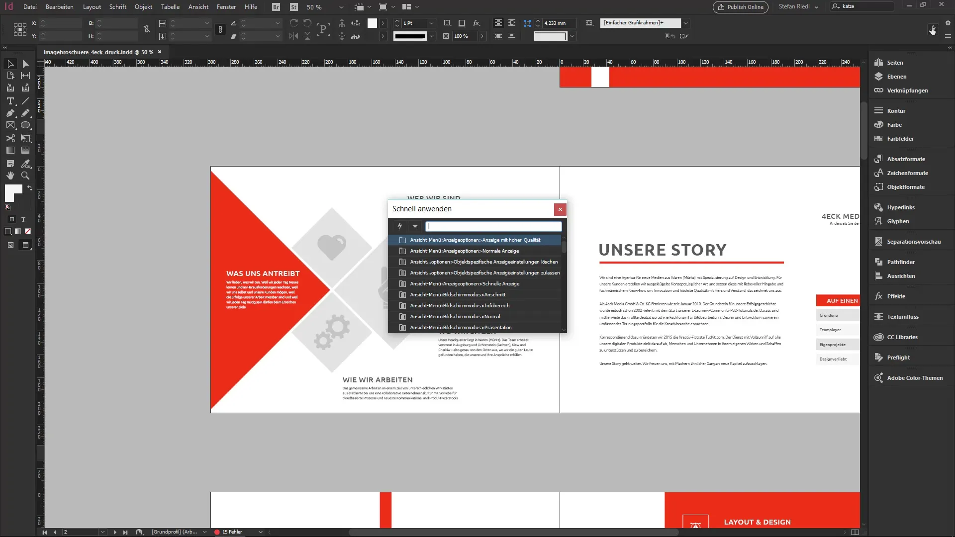 Formación básica en InDesign - Panel de control y más