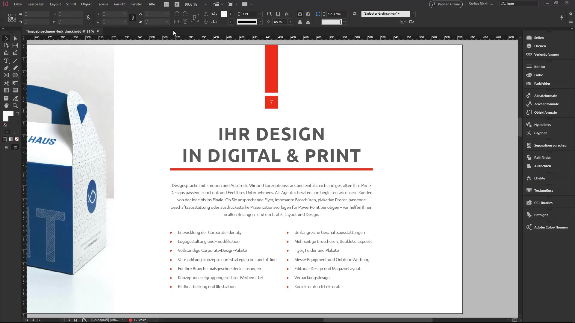 Formación básica de InDesign – Panel de control y más