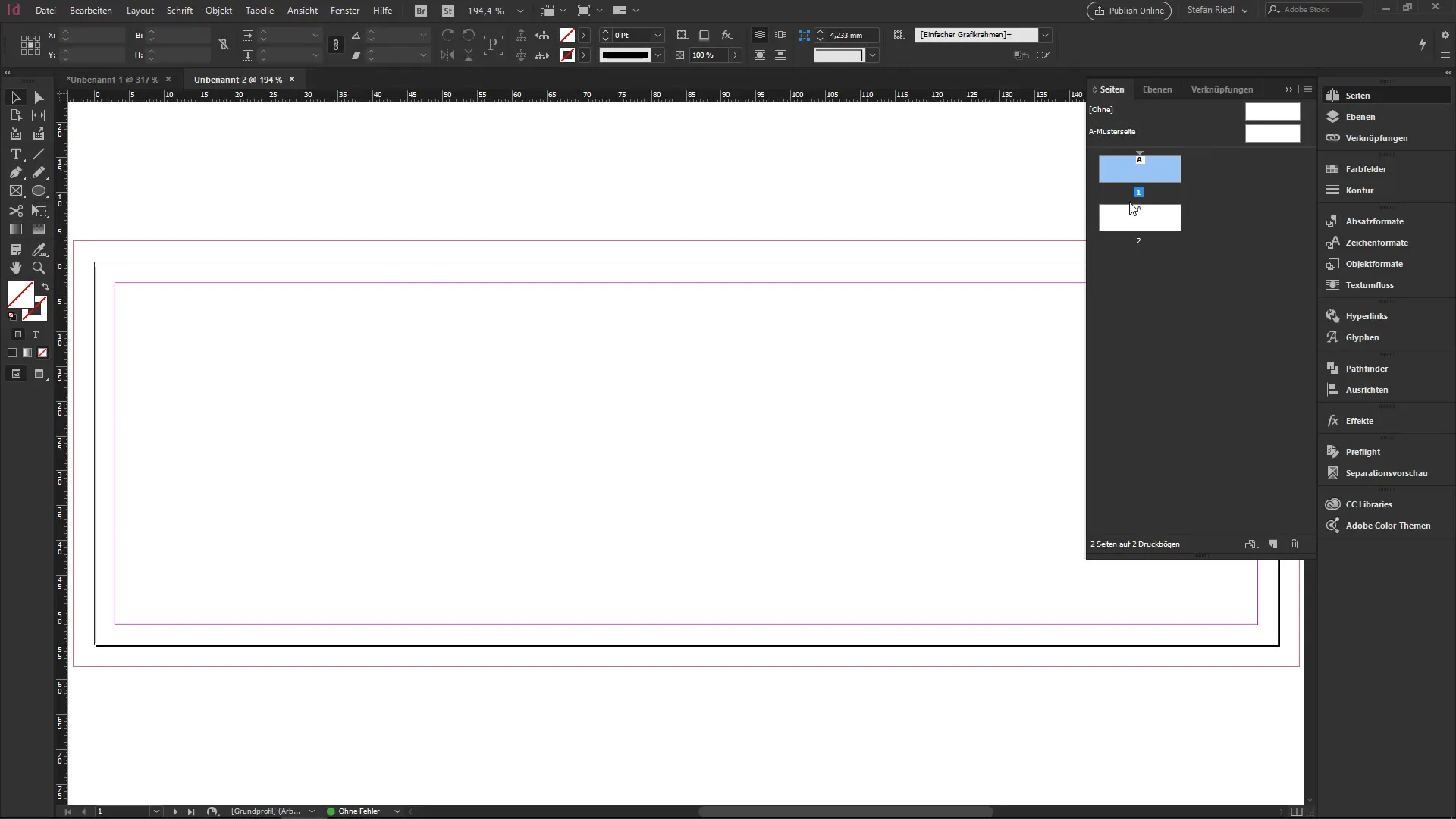 Tutorial de InDesign - Configuraciones alternativas para hojas de impresión Tutorial de InDesign – Configuraciones alternativas para pliegos de impresión