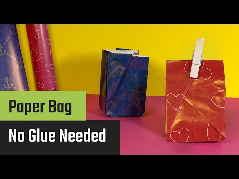 Preview image: Folding a paper gift bag – simple DIY idea with video