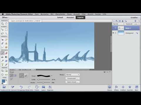 Airbrush sanatçıları için dijital görüntü düzenleme: Proje Space Landscape – Silhouette'a dayalı dijital boyama: Temel çizim oluşturmak