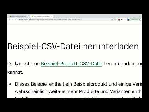 E-Ticaret kursu: 5.8 | Shopify'da ürünleri CSV dosyasıyla içe aktarma