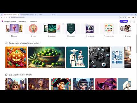Microsoft Designer: 1.2 | Erstelle mit AI-Vorlagen einen Avatar