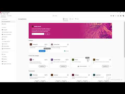 Application de bureau Creative Cloud : navigation et installation