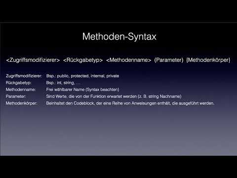 Programmation C#: 6.1 | Définition des méthodes