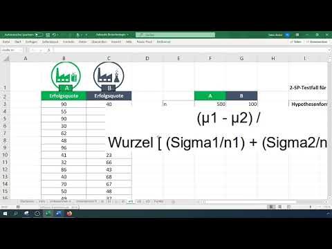 Statistik med Excel: 4.6 Tvåstickprovs t-test i Excel.