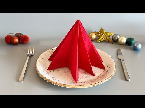 Imagen de vista previa: Servilleta de Navidad &Aacute;rbol de Navidad: instrucciones con fotos y video