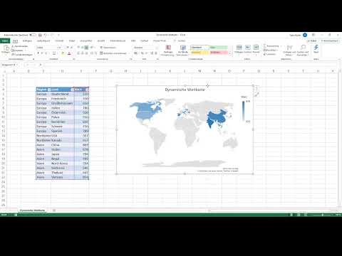 Créer un diagramme dans Excel : 5.11 | Carte du monde dynamique