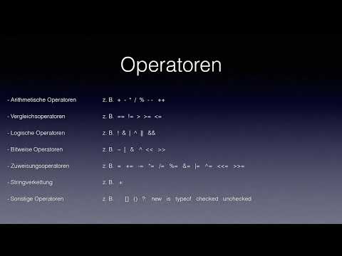 Programmation C# : 7.1 | Vue d'ensemble des types d'opérateurs