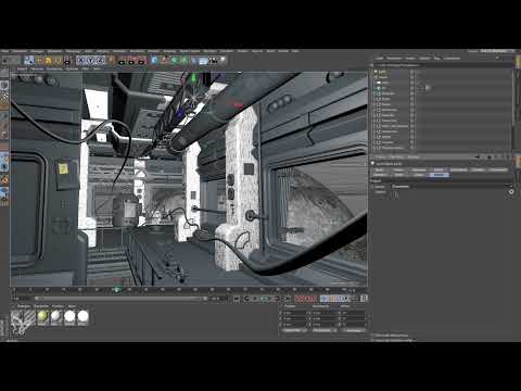 Practice in Cinema 4D - Modeling and lighting a space station: 23 Substance