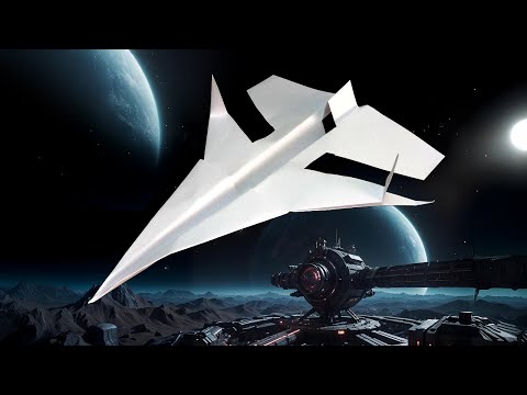 Vorschaubild: Origami Flugzeug/Raumschiff: Anleitung mit Fotos und Video