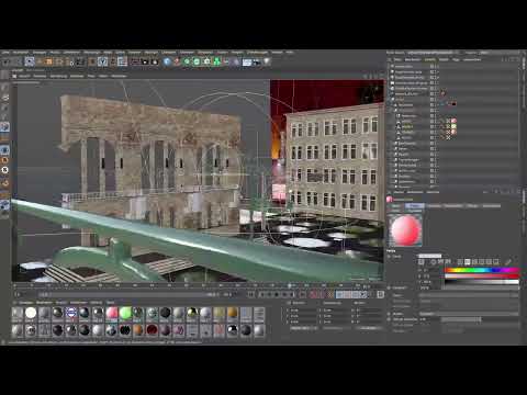 Cinema 4D-vejledning "Underground": 3.6 Facadebelysning