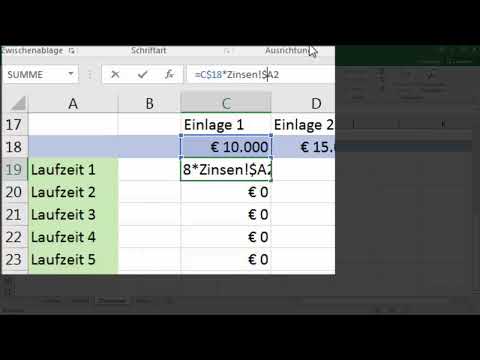 Excel-Grundlagen – Einführung für Anfänger: 19 Arbeiten mit 3D-Bezügen in mehreren Blättern