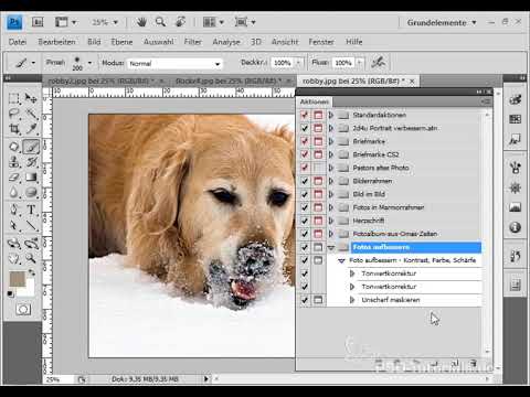Enregistrer des actions dans Photoshop.