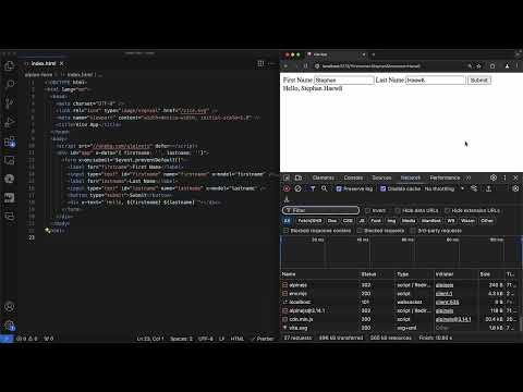 Web formları oluşturma: 6.12 | Alpine.js ile formlar