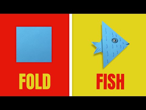Forhåndsvisningsbillede: Fold en origami fisk - for børn fra 3 år