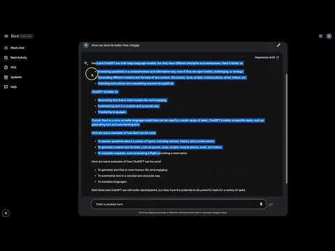Google Bard: 2.4 | The interface, difference to ChatGPT and German answers